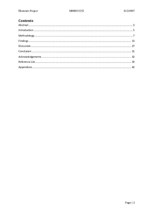 Critical review of dissertation