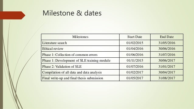 Msc dissertation timeline image
