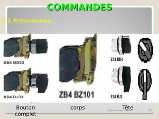COMMANDES
COMMANDES
schémas électriques 59
2-1 Présentation
Bouton
complet
corps Tête
 