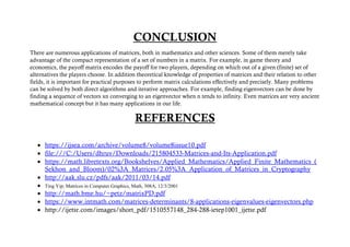 Comprehensive Project Report on Applications of Matrices in Technology ...