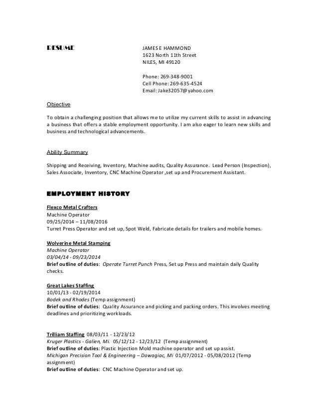 rtf resume