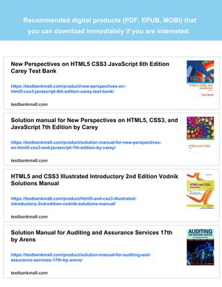 Immediate download New Perspectives on HTML5 CSS3 JavaScript 6th ...