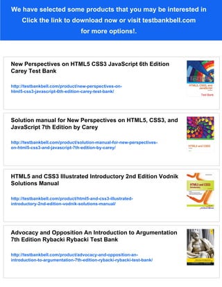 New Perspectives on HTML5 CSS3 JavaScript 6th Edition Carey Solutions ...
