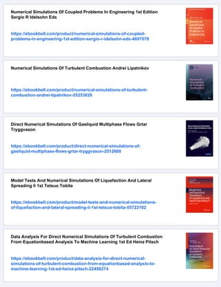 Numerical Simulations Of Incompressible Flows M M Hafez | PDF