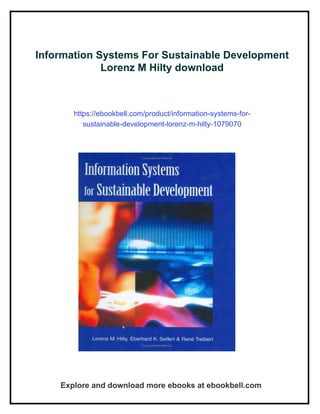 Information Systems For Sustainable Development Lorenz M Hilty | PDF