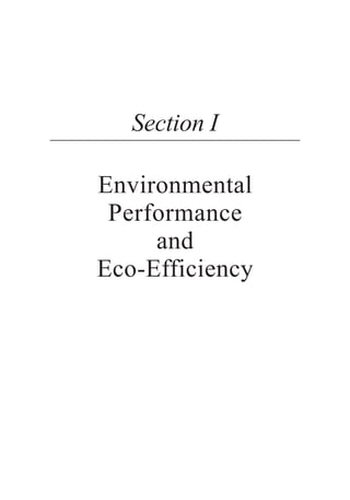 Section I
Environmental
Performance
and
Eco-Efficiency
 