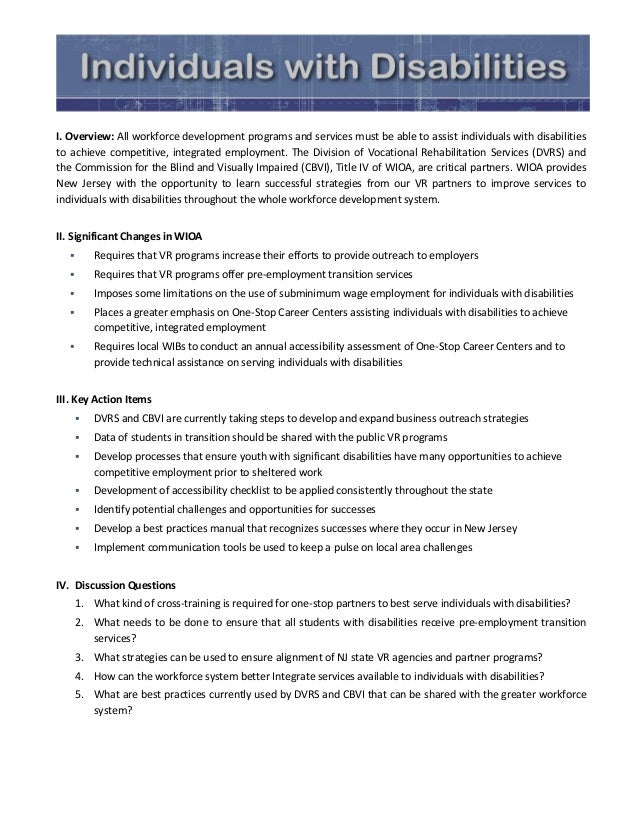 discussion agenda