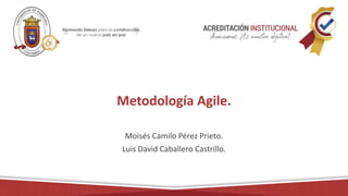 Metodología Agile.
Moisés Camilo Pérez Prieto.
Luis David Caballero Castrillo.
 