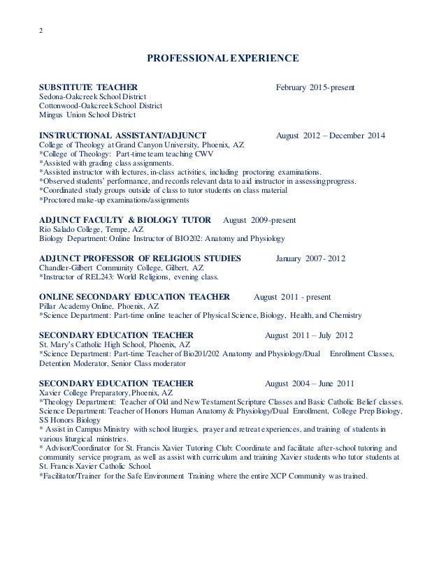 high school math teacher resumes