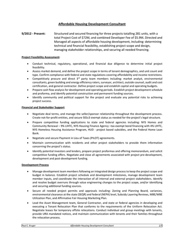 Affordable Housing Development Consultant PDF