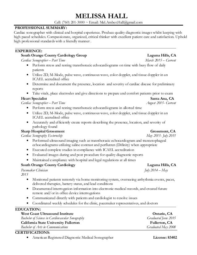 melissa hall resume
