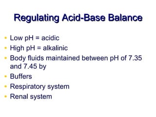 fluid, electrolytes, acid base balance Slide 27