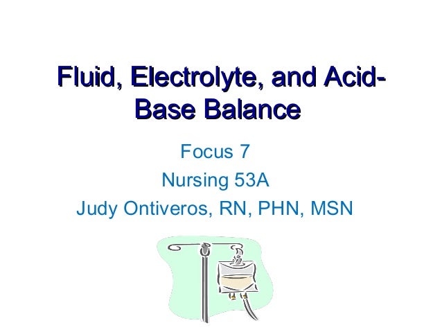 Fluid And Electrolyte Balance Chart