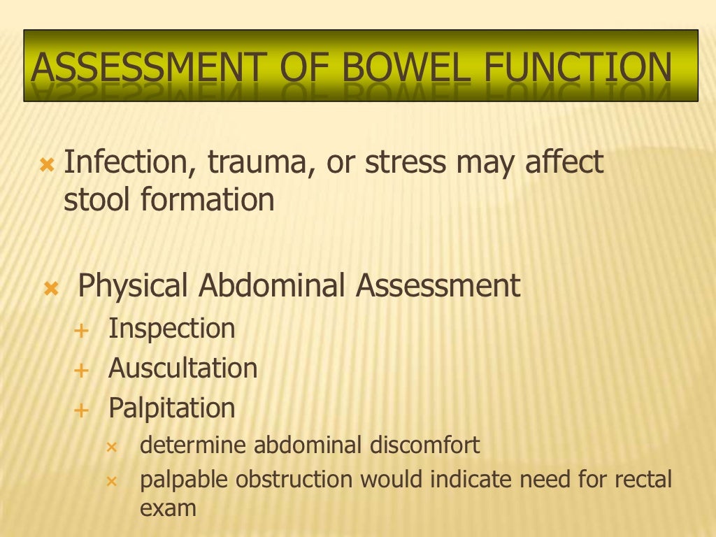 elimination, nursing