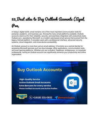 Comprehensive Guide to Outlook Accounts: Features, Security, and Usage ...