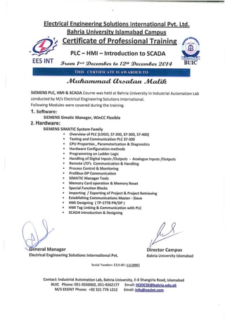 ELECTRICAL ENGINEERING SOLUTION CERTIFICATE