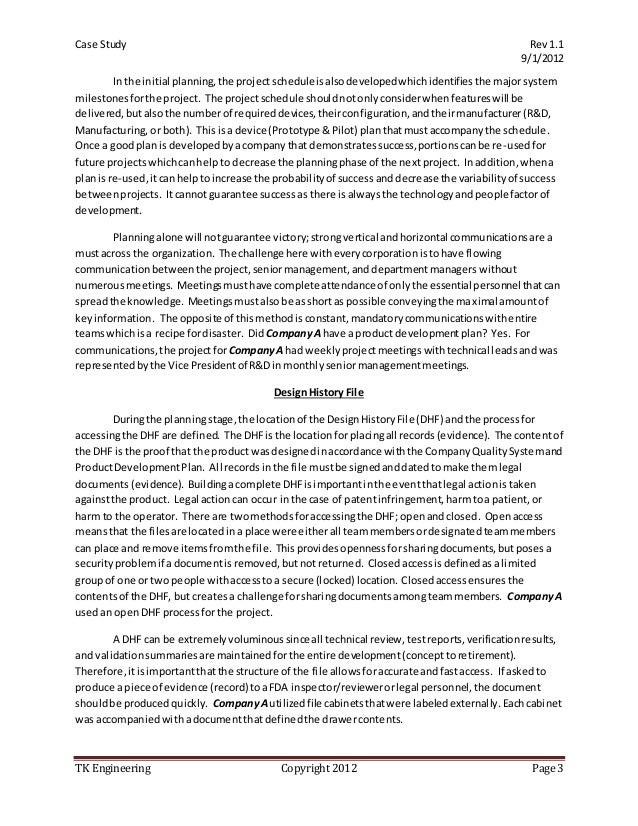 Case Study Medical Device Challenge Part A