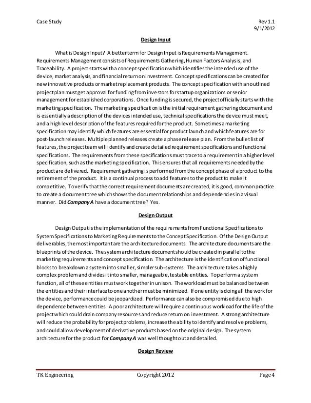 Case Study Medical Device Challenge Part A