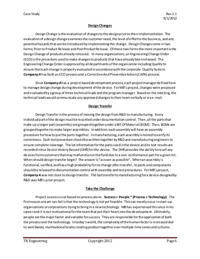 Case Study Medical Device Challenge Part A