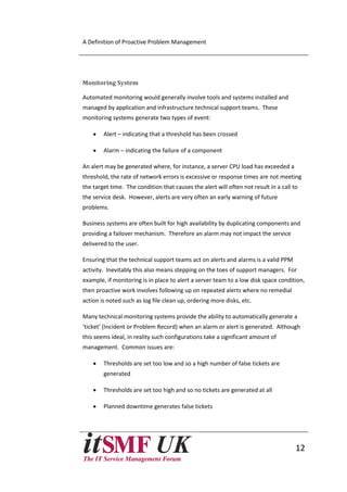 itSMF PMSIG - Proactive Problem Management | PDF