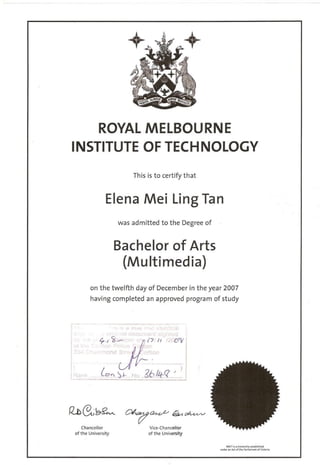 RMIT qualification