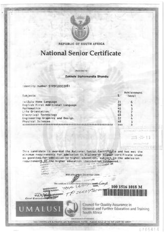 certificate . zakhele