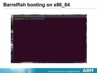 12
Barrelfish booting on x86_64
 