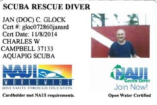 Rescue Diver Cert Card
