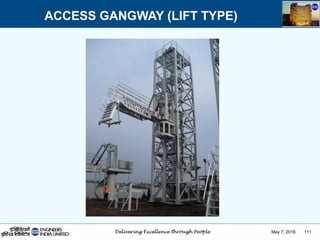 May 7, 2016 111
ACCESS GANGWAY (LIFT TYPE)
 