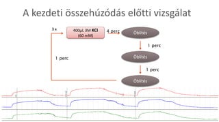 A kezdeti összehúzódás előtti vizsgálat
400μL 3M KCI
(60 mM)
Öblítés
Öblítés
Öblítés
4 perc
1 perc
1 perc
1 perc
3 x
 