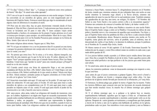 20                                                                                     Redención por Poder                                                              5

157 Yo dije;" Gloria a Dios" dije " ¿ Y porque no subieron estos otros pedazos         Amoroso y buen Padre, venimos hacia Ti, dirigiéndonos primero en el Nombre
de hierro" Me dijo:" Si usted nota están aperado".                                     de Jesús, orando que, mientras estamos de pie cobijados bajo este techo en esta
158 Y eso es lo que le sucede a muchas personas en esta noche amigos. Usted se         noche mientras la tormenta ruge afuera y la lluvia arrecia, estamos tan
ha convertido en un miembro de iglesia. pero no está magnetizado por el                agradecidos de tener la casa de Dios en la cual podemos estar. También estamos
bautismo del Espíritu Santo. Entonces usted deja que algo lo encadenado al suelo       tan agradecidos de que hay una torre, un refugio; Tú dijiste: " El Nombre del
alguna clase de diferencia lo encadene al suelo.                                       Señor es una Torre fuerte y los justos corren a ella y se encuentran seguros."
                                                                                       Estamos tan contentos de conocer el nombre del Señor y de haber venido a El.
159 Pero uno de estos días, hay un gran electroimán viniendo desde el Este,
llamado el Hijo de Dios y barrerá esta tierra. Y toda persona que haya muerto en       29 Ahora oramos de que Tú abras esta Palabra a nosotros en esta noche Padre.
Cristo se levantará con El para ir más allá; Y estos cuerpos viejos serán              Que el Espíritu Santo venga y entre en la Palabra. Circuncida los labios de este
transformados y hechos a la semejanza de Su propio Cuerpo glorioso en el cual          pobre y humilde siervo y los corazones de aquellos que escucharán, Tus hijos; y
viviremos por siempre y para siempre. sin enfermedades. libres de la vejez, libres     que el Espíritu Santo tome las palabras de Dios y las lleve a cada corazón donde
de todo lo demás para vivir en Su bendita Presencia para siempre en la Gloria de       es necesitada. Bendícenos ahora. Renueva nuestras mentes esta noche en Tú
Dios. Amén. Que esto no lo asuste.                                                     Espíritu, toma gloria del servicio, salva al perdido, sana al enfermo, trae al
                                                                                       descarriado de vuelta a Casa Señor y te daremos la alabanza, porque lo pedimos
Me siento religioso ahora mismo. Seguro que sí. Muy bien.                              en el Nombre de Tu amado Hijo Jesús, Amén.
160 "Yo sé que mi redentor vive y en los postreros días El se parará en esta tierra;   30 Ahora vamos al verso 10 del capítulo 12 de Exodo. Estuvimos leyendo "la
y aunque los gusanos destruyan este cuerpo aún en mi carne yo veré a Dios y mis        redención por Ia sangre y como Dios ordenó matar un cordero en cada casa y que
ojos lo verán y no otro."                                                              nada debía quedar de El.
161 No piense que estoy loco. No lo estoy; y si lo estoy, déjeme tranquilo, soy        31 Los juicios habían estado cayendo y el último juicio estaba ahora listo para
más feliz de esta manera que lo que lo fui de la otra. Sí señor, déjeme así. Oh,       caer. Dios iba a cumplir Su Palabra al pié de la letra. Todos aquellos juicios allá
seguro "loco" porque aquellas cosas que el mundo llama locura, Dios Las llama          fueron una señal perfecta o un tipo perfecto o de los juicios que están listos para
benditas. Usted tiene que "perder la razón" para este mundo porque (¿Porqué?)          caer ahora
usted no es de este mundo.
                                                                                       32 Si usted nota, antes de que el juicio cayera
162 Cuando usted cruza esa línea de separación llega a ser una persona
ciudadana del Reino de Dios. ¡Oh, Señor! ¡Que bueno es! Usted llega a ser una           ahora, los ministros pudieran estar en desacuerdo conmigo con respecto a esto,
nueva criatura, (Oh, Señor) cambiado de lo que usted es ahora "Ahora sois hijos        lo que está bien
de Dios. Ahora estamos .sentados juntas en lugares celestiales en Cristo Jesús"         pero antes de que el juicio comenzara a golpear Egipto, Dios envió a Israel a
no sólo en la iglesia "en Cristo Jesús."                                               Gozén. Ellos estaban en Gozén y ninguna plaga cayó sobre ellos. Un tipo
163 Jesucristo resucitado está aquí. El está aquí en Su poder. El está aquí en Su      perfecto de la Iglesia siendo llevada por encima de la tribulación ¿ve? muy bien.
poder de redención. El está aquí para cl Exodo. El esté aquí para traer a coda         33 Entonces, la última plaga que golpeó la tierra o Egipto fue la muerte. Todos
miembro de iglesia a un compañerismo con El. El está aquí para traer a cada            los lectores Bíblicos aquí conocen esto por las lecciones de escuela dominical
pecador no importa cuan vil sea usted, El está aquí para traerle el poder de Su        que han tenido muchas veces; la muerte fue el último enemigo que golpeó
resurrección a su vida y hacerlo una nueva criatura.                                   Egipto.
164 unos pocos años atrás, todas Las religiones del mundo de reunieron; creo           34 Y el último enemigo que va a golpear a la iglesia hoy es muerte,
que en Londres, Inglaterra o en algún otro lugar no recuerdo exactamente. Pero         espiritualmente hablando. aquellos que no sigan a Cristo en el bautismo del
cuando todos estaban hablando de sus diferentes iglesias, Los Mahometanos, Los         Espíritu Santo se secarán espiritualmente y morirán; usted puede verlo ya en las
Budistas y todos, un pequeño . . . individuo que representaba la Iglesia               iglesias. Después de varios grandes avivamientos y evangelistas que han pasado
norteamericana de santidad, John Watt creo que era su nombre; cuando le tocó su        a través de la tierra y aún así la iglesia está hablando de política en la iglesia,
turno para hablar, todas Las religiones estaban ahí representadas en esta gran         poniéndose cada vez peor. Sus miembros viven como quieren y aun se llaman a
 