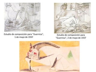 Estudio de composición para "Guernica",
1 de mayo de 1937
Estudio de composición para
"Guernica", 2 de mayo de 1937
 