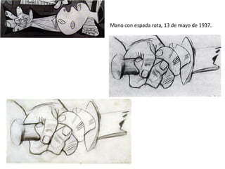 Mano con espada rota, 13 de mayo de 1937.
 