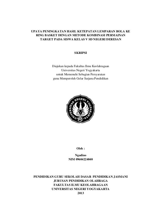 54 Ngadino Skripsi Tgfu For Basketball