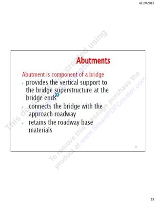 Substructure Design Notes INTRODUCTION TO BRIDGE SUBSTRUCTURE DESIGN LECTURE NOTES | PDF
