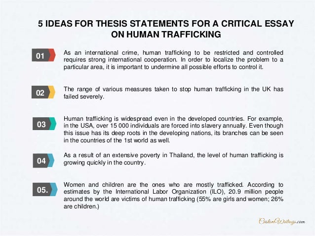 thesis statements for human trafficking