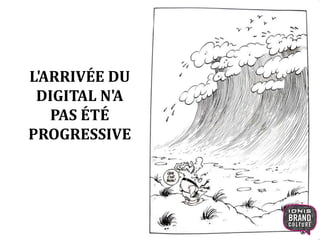 L'ARRIVÉE DU 
DIGITAL N'A 
PAS ÉTÉ 
PROGRESSIVE 
 