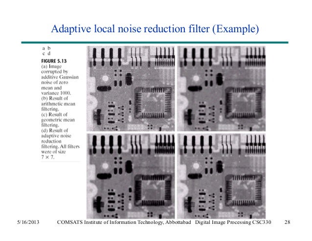 filters for noise in image processing