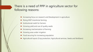 Public-Private Partnership In Agriculture | PPTX