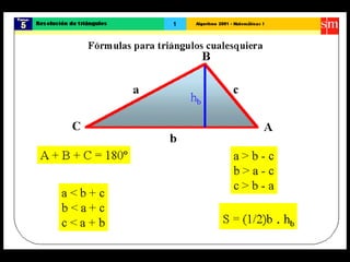 54. resolución de triángulos