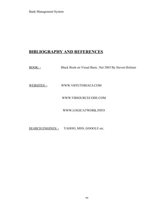 54024405 project-report-banking-management-system | DOC