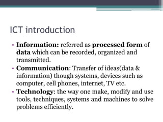 5403 Unit No 1+2 Basics of ICT.pptx | Internet | Computing