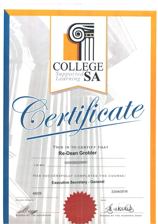 Executive Secretary Diploma