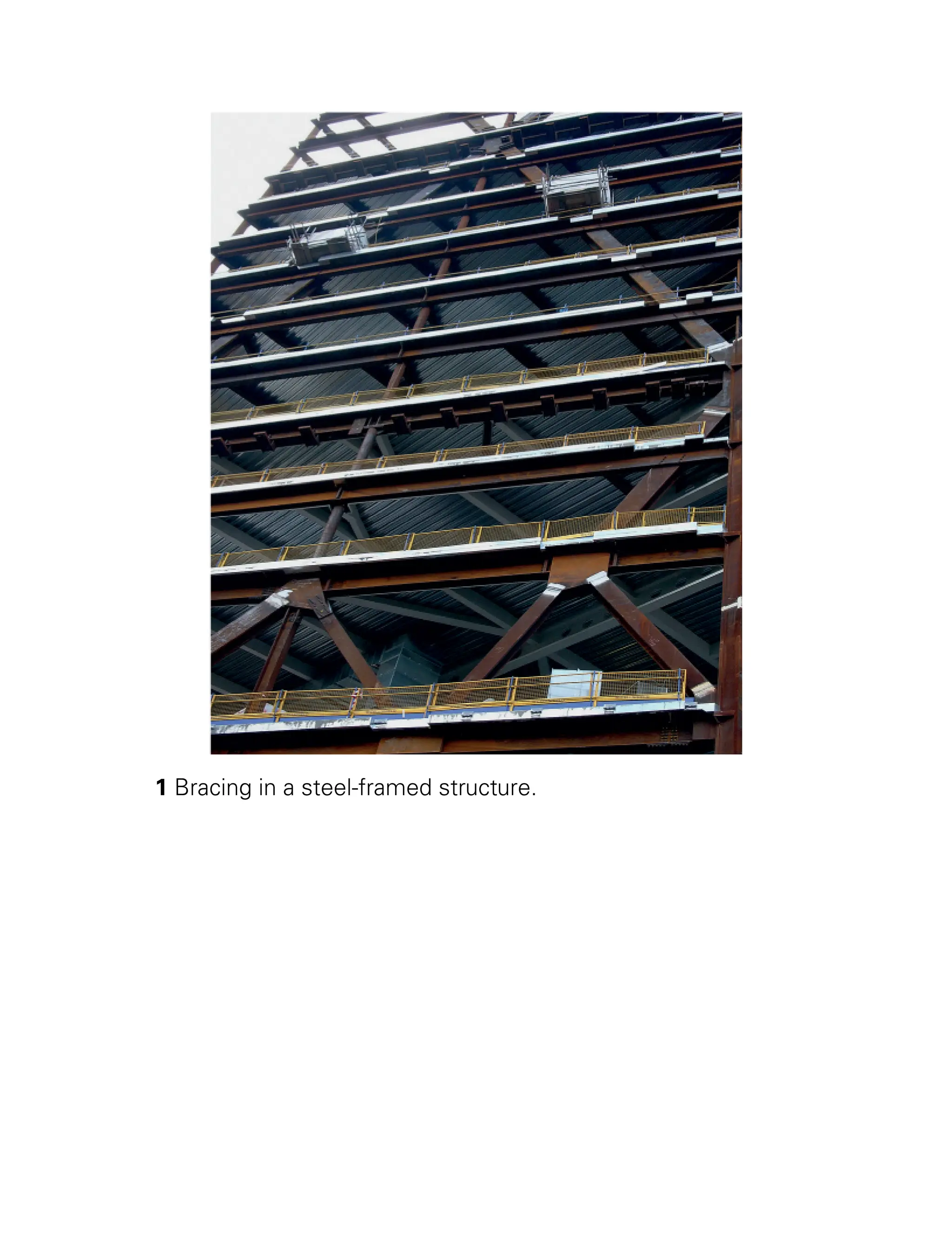 1 Bracing in a steel-framed structure.
 