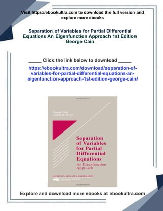 Separation of Variables for Partial Differential Equations An ...