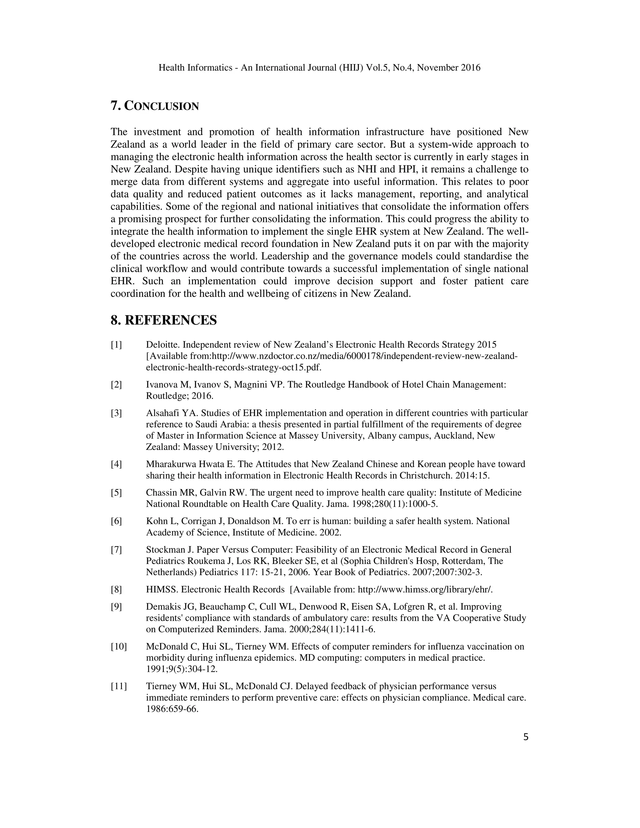 IMPLEMENTING ELECTRONIC HEALTH RECORDS IN NEW ZEALAND: A CRITICAL ...