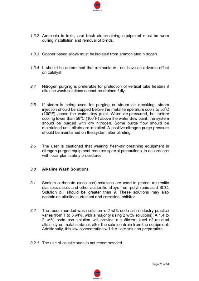 Ammonia Piping Installation Norms