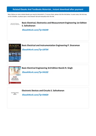 Comprehensive Guide to Basic Electrical and Instrumentation Engineering ...