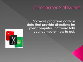 Computer BasicsComputers are more than just operating systems. Computers need hardware, software and peripherals to operate properly.