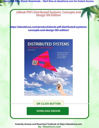 (eBook PDF) Distributed Systems: Concepts and Design 5th Edition | PDF